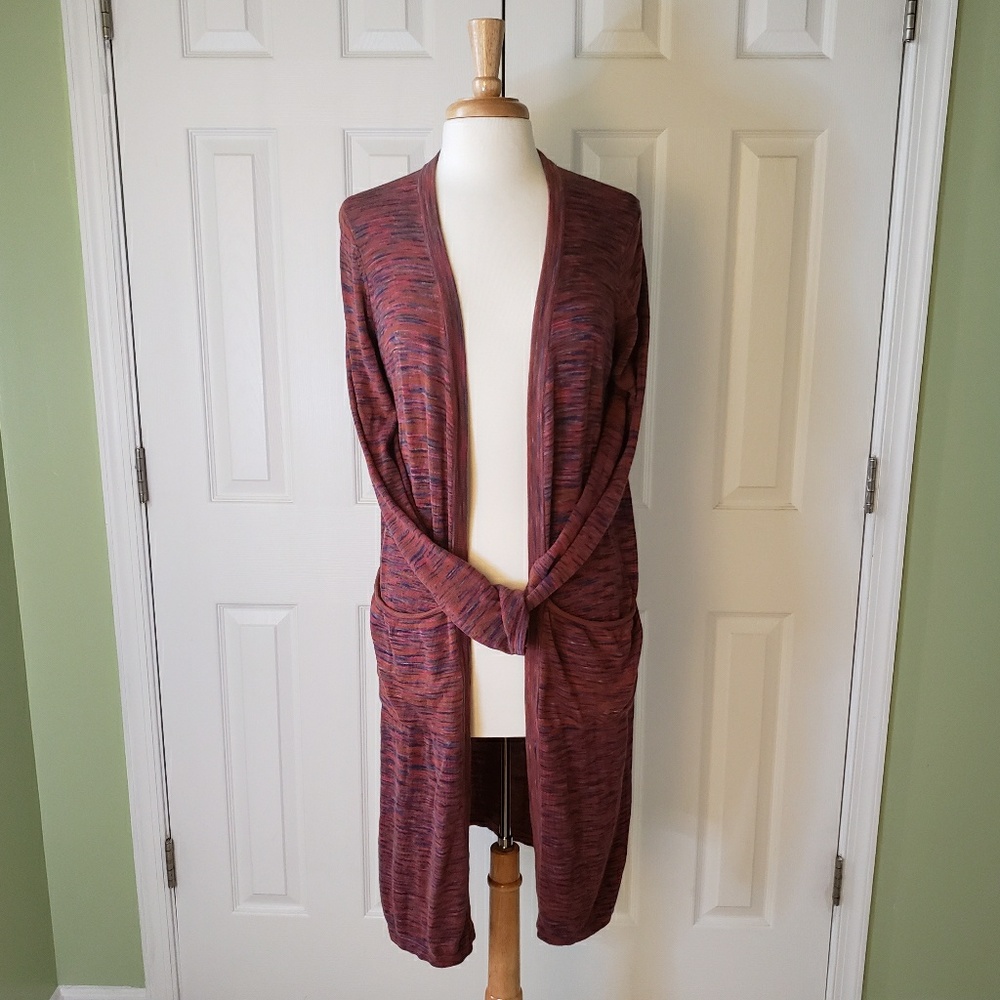 Olivia Sky Open-Front Cardigan
